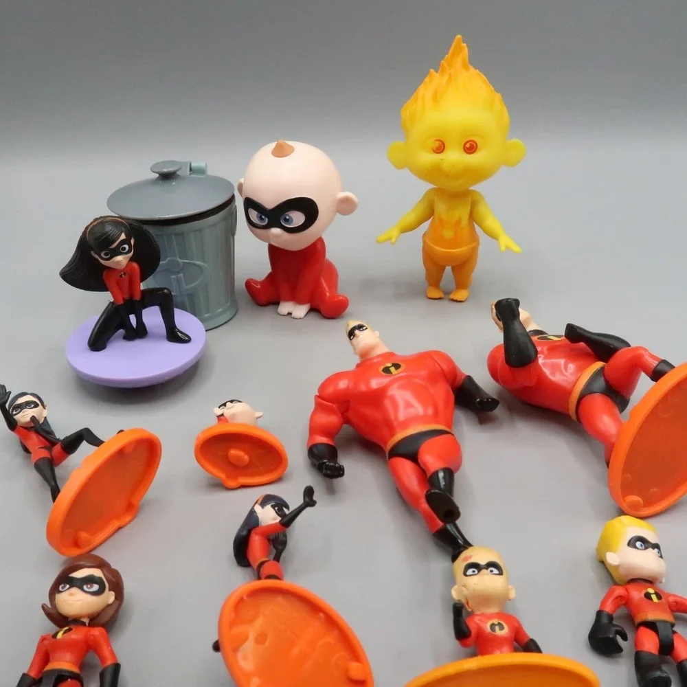 Disney Pixar Mattel The Incredibles figure lot of 17 Cake Topper Family